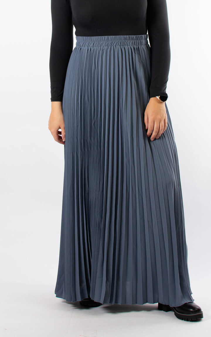 Lily Pleated Skirt | Denim