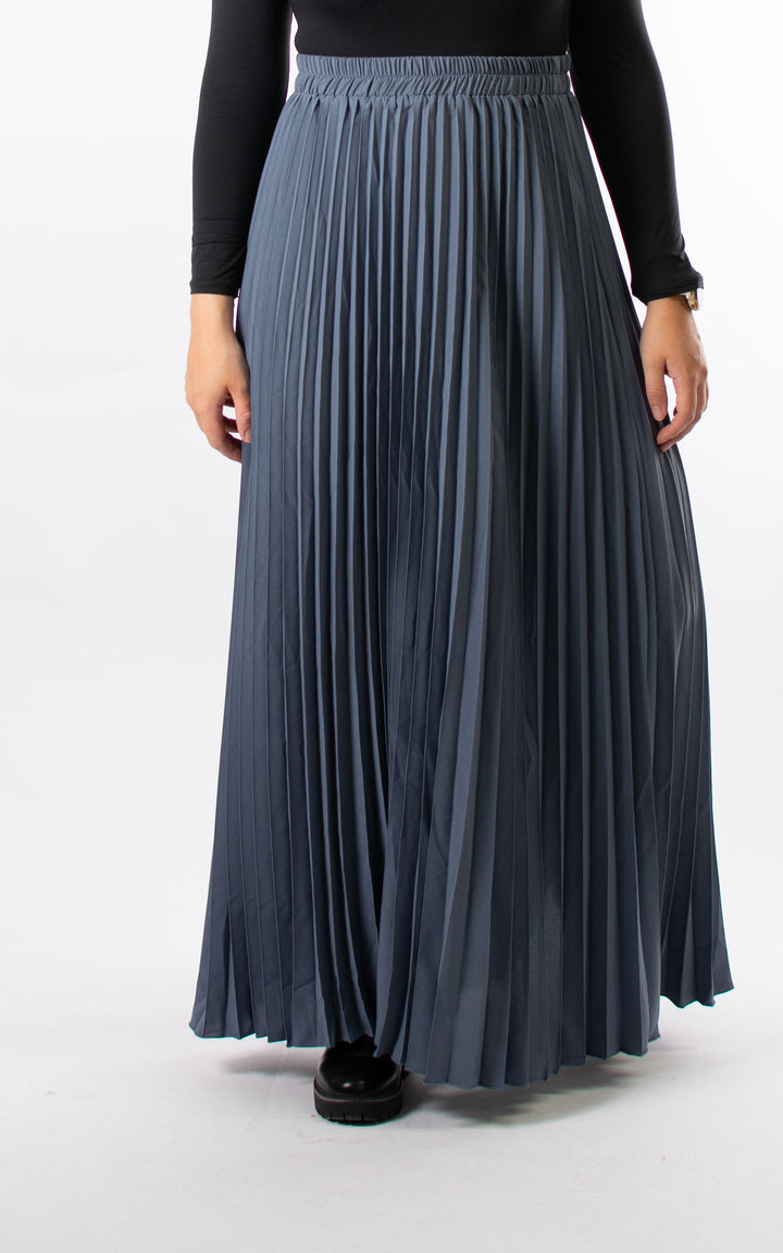 Lily Pleated Skirt | Denim