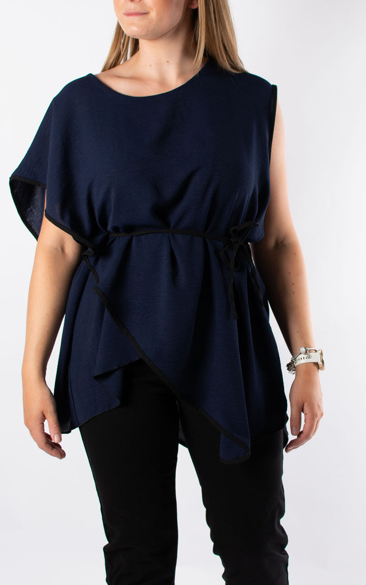 Lindsey Wrap Top | Navy