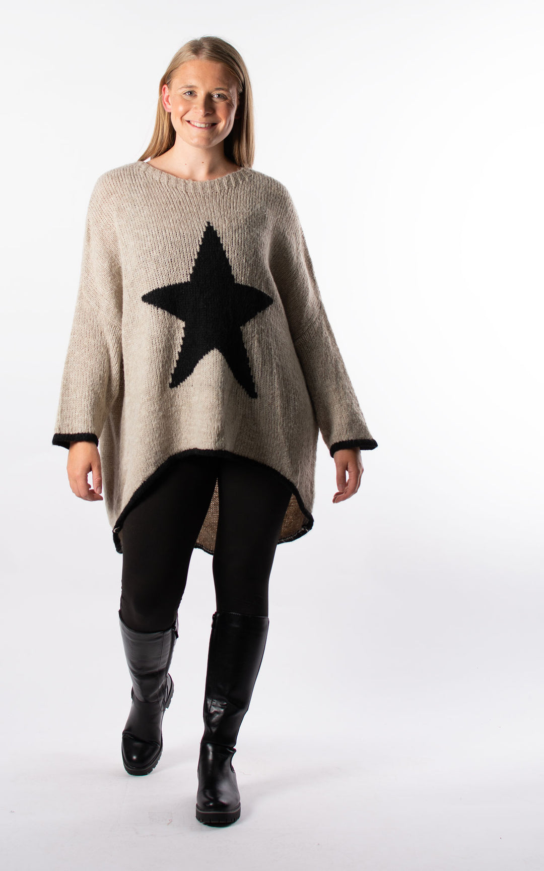 Lisa Star Knit | Beige