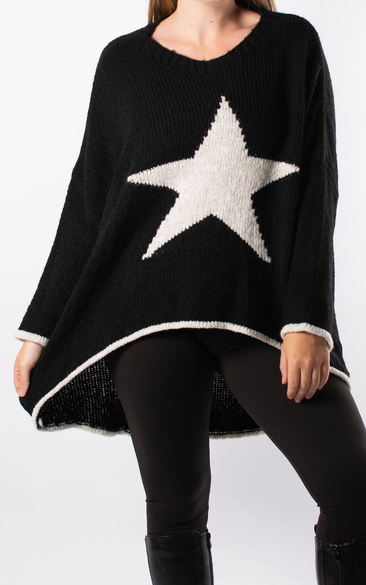 Lisa Star Knit | Black