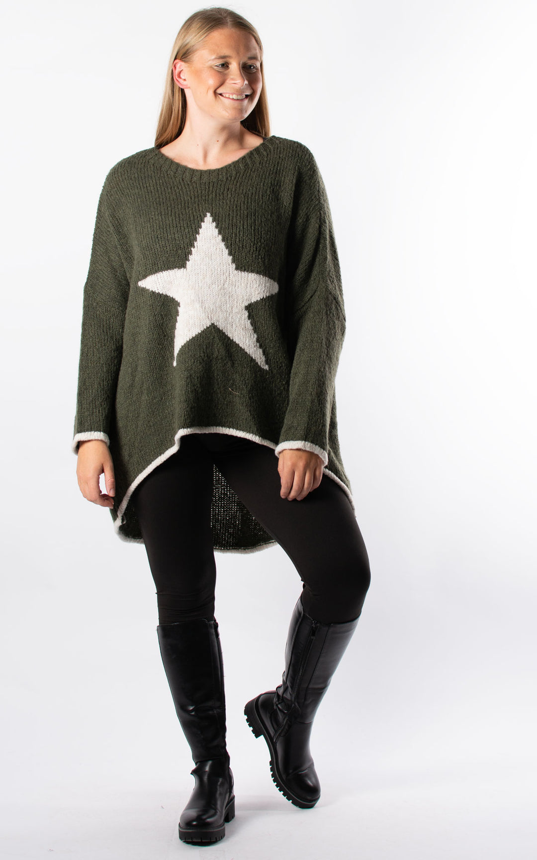 Lisa Star Knit | Khaki