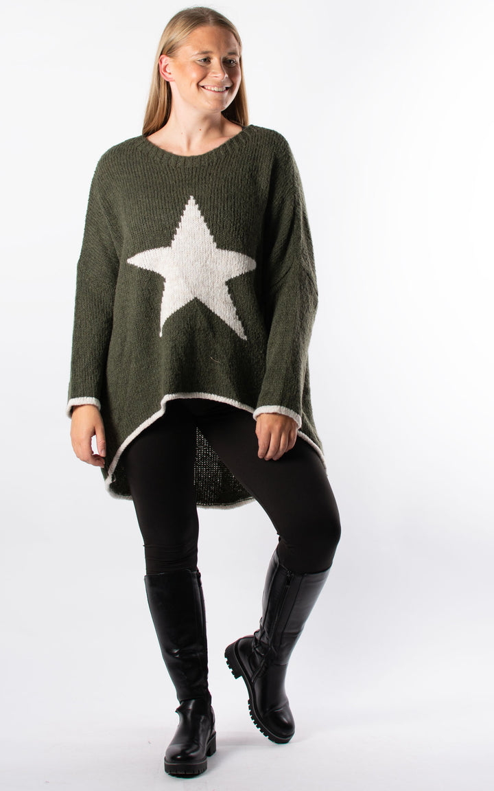 Lisa Star Knit | Khaki