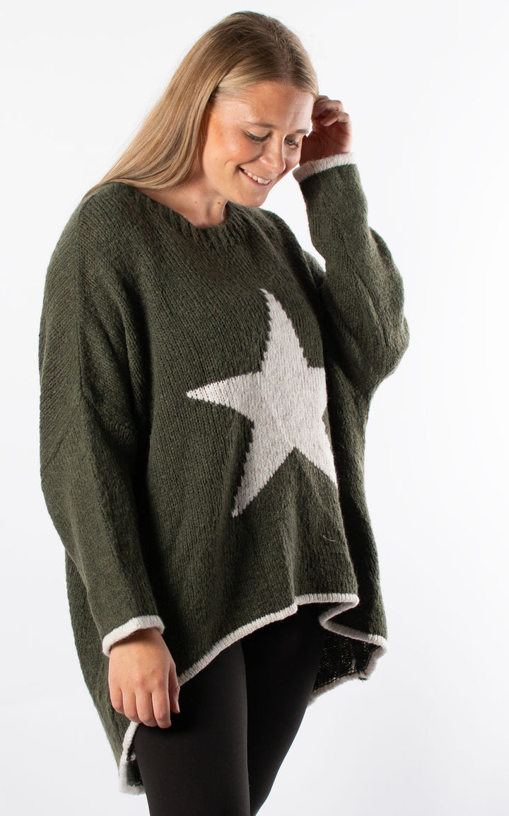 Lisa Star Knit | Khaki