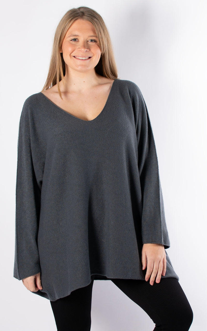 Liv Soft Touch Jumper |  Charcoal