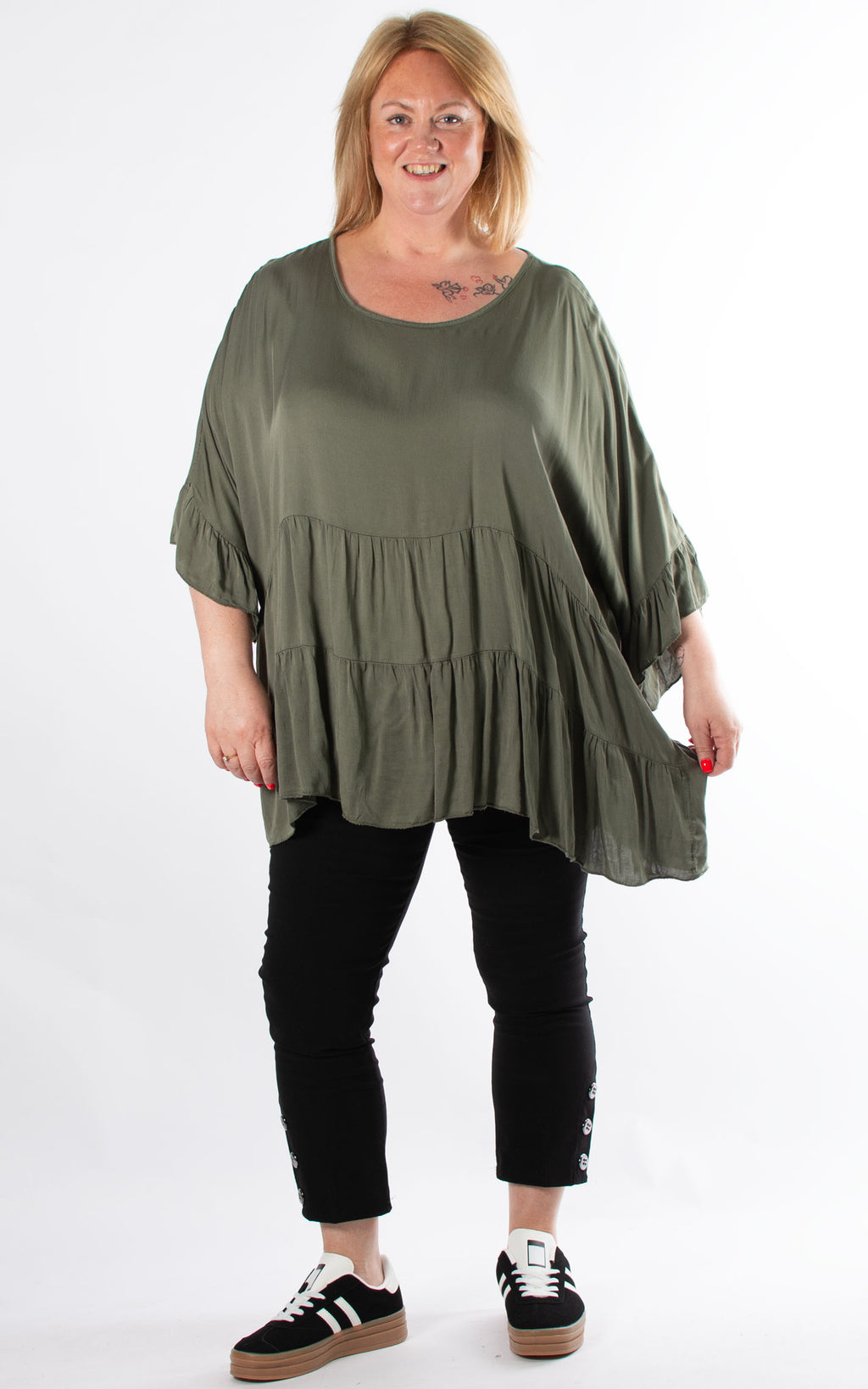 Liz Tiered Top | Khaki