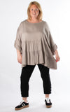 Liz Tiered Top | Taupe