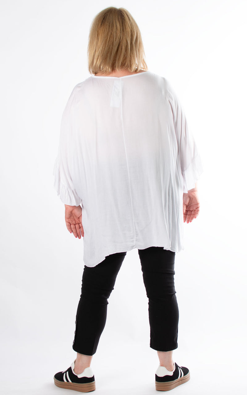 Liz Tiered Top | White