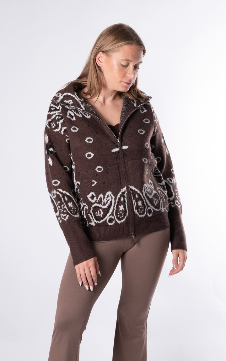 Lorna Paisley Jacket | Chocolate