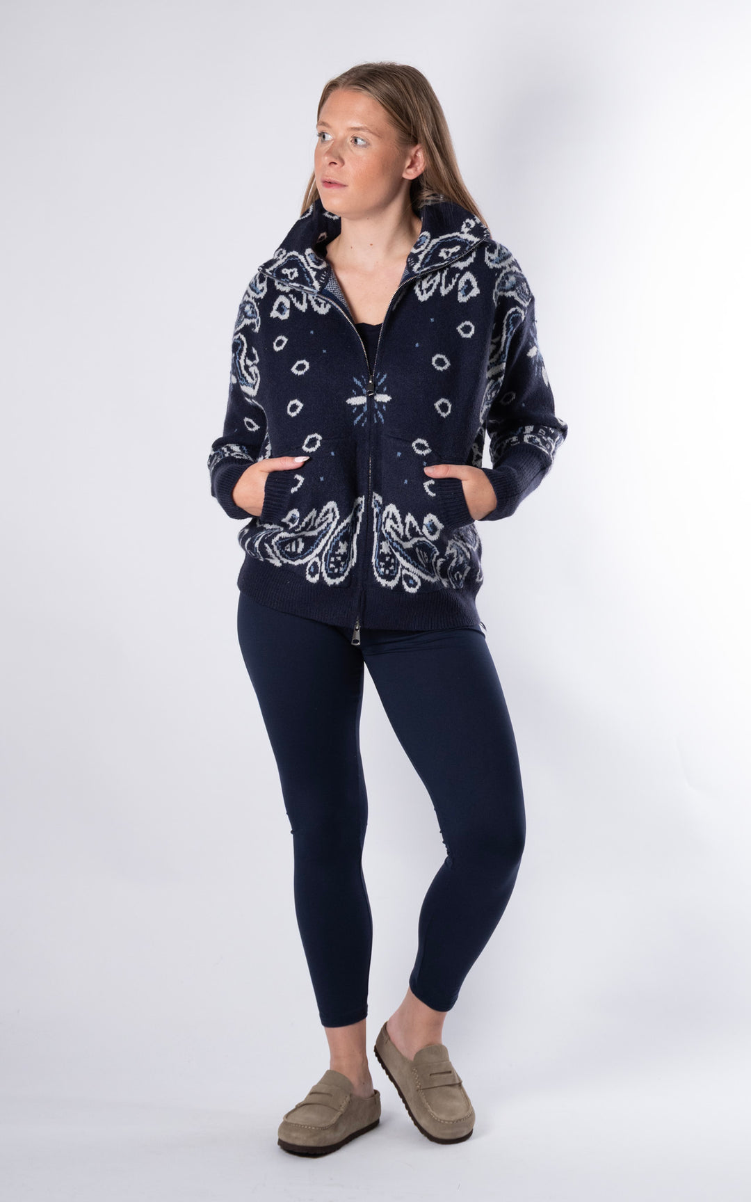 Lorna Paisley Jacket | Navy