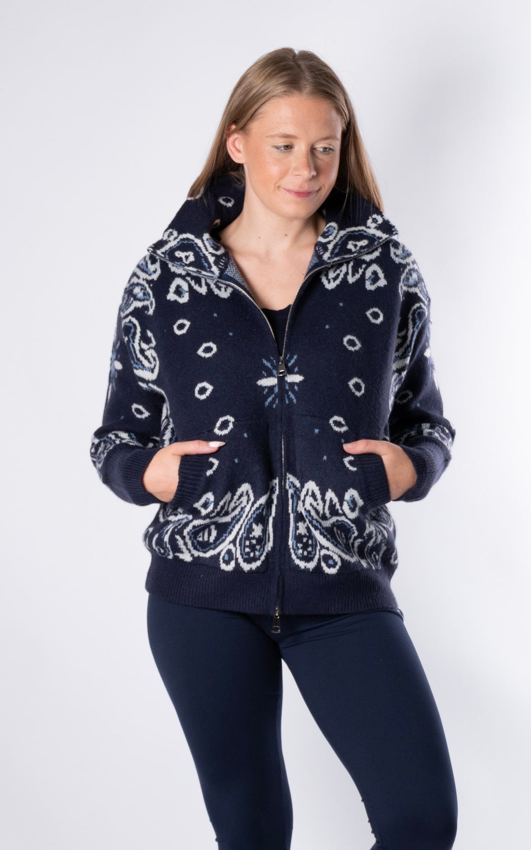 Lorna Paisley Jacket | Navy