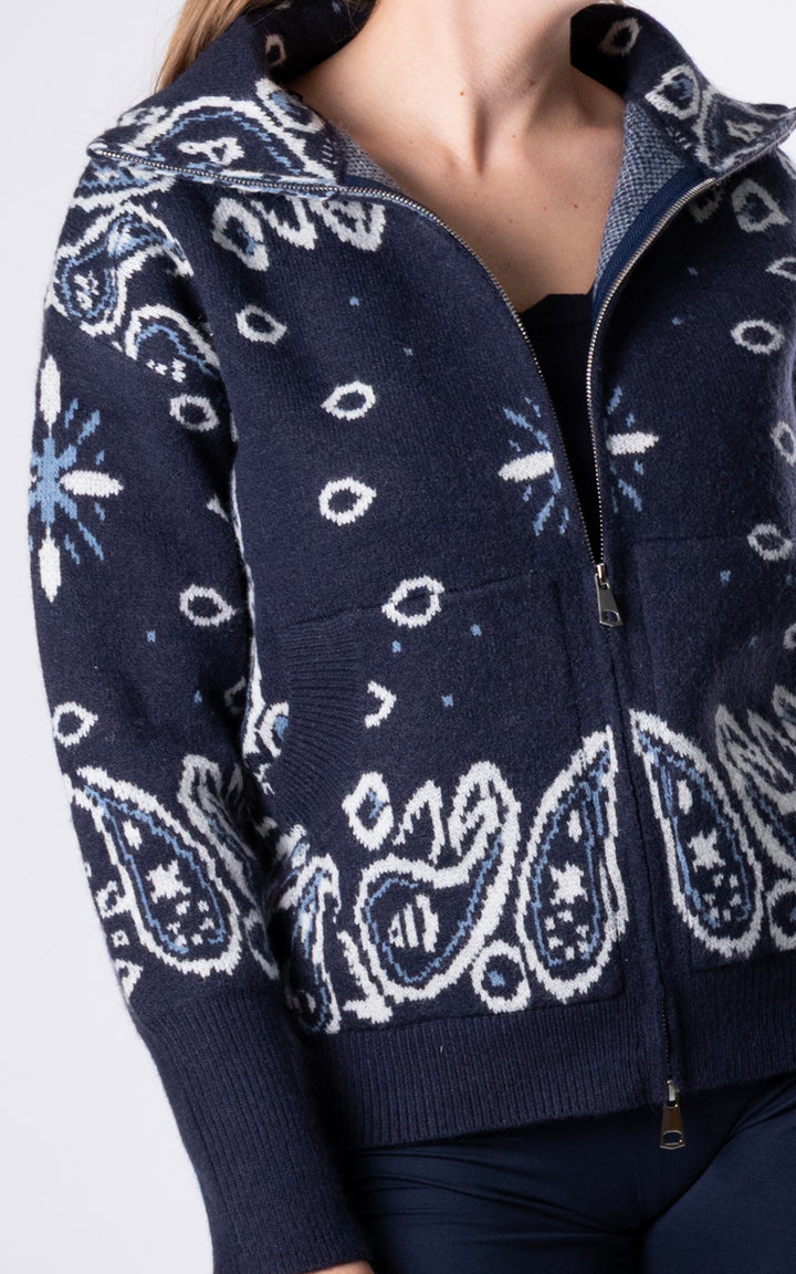 Lorna Paisley Jacket | Navy