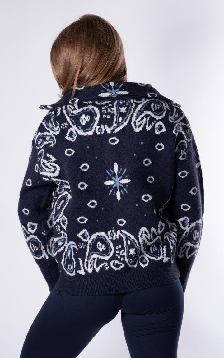 Lorna Paisley Jacket | Navy