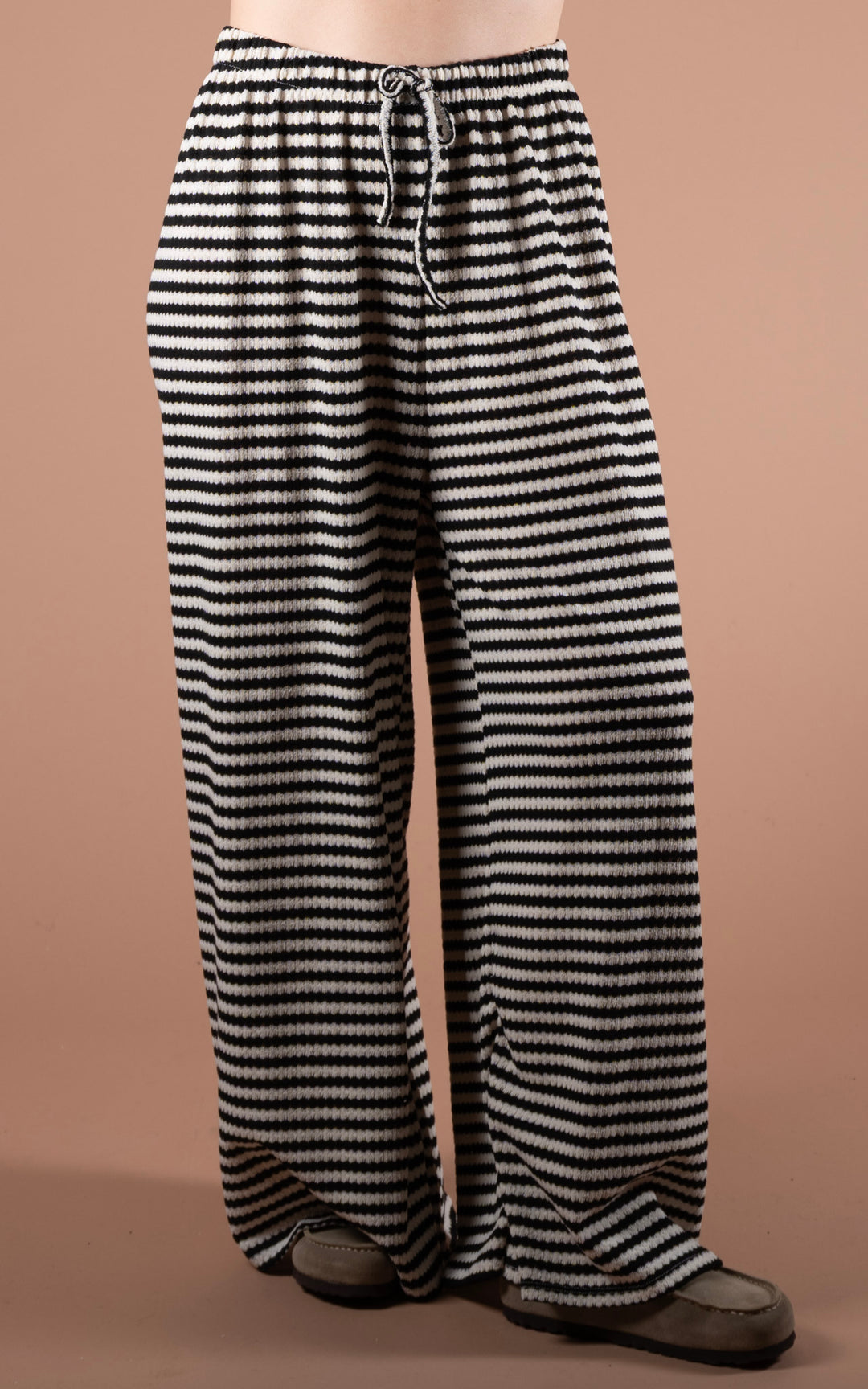 Lottie Stripe Trouser | Black