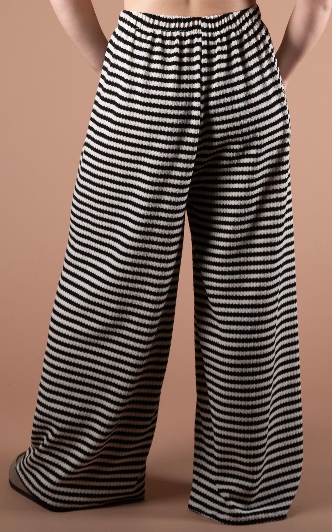 Lottie Stripe Trouser | Black