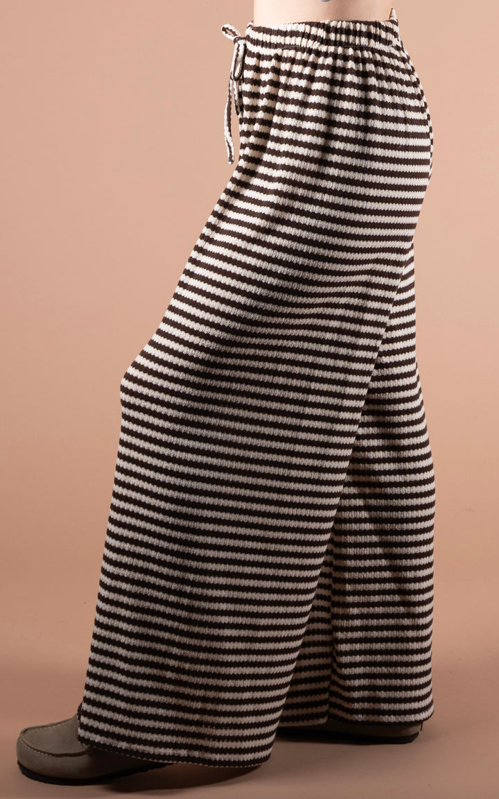 Lottie Stripe Trouser | Chocolate
