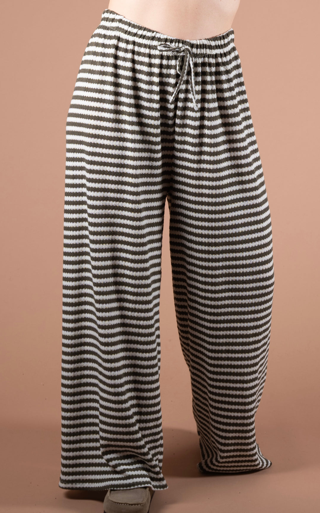 Lottie Stripe Trouser | Khaki