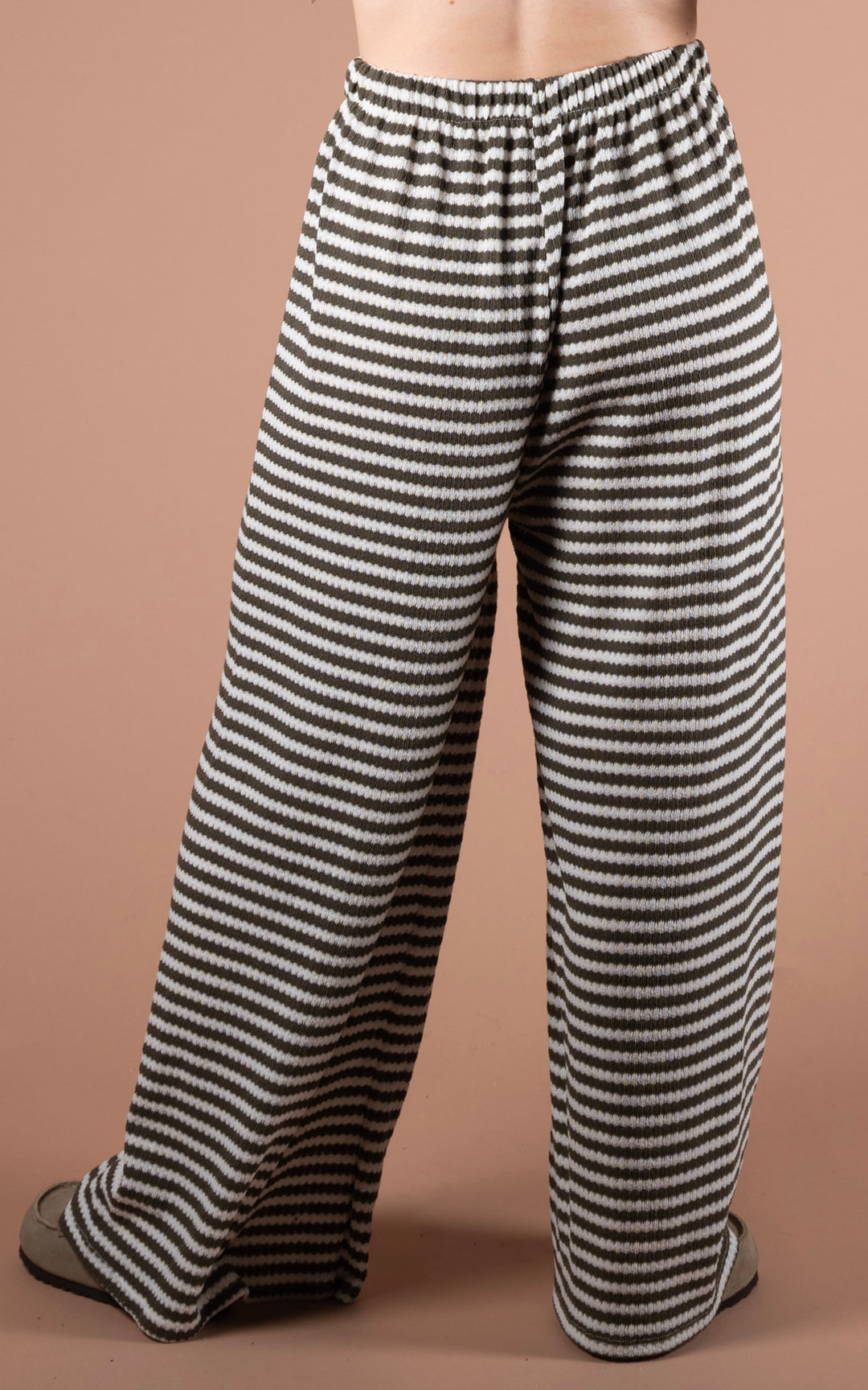 Lottie Stripe Trouser | Khaki