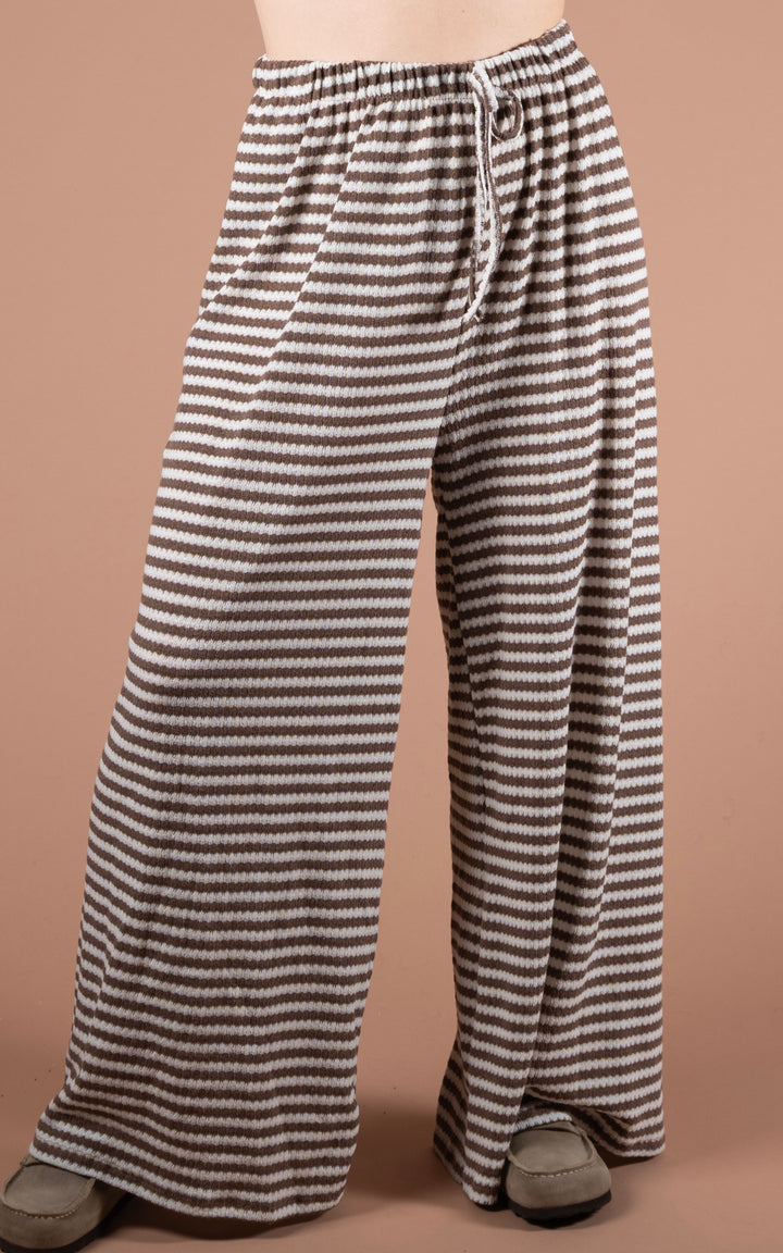 Lottie Stripe Trouser | Mocha