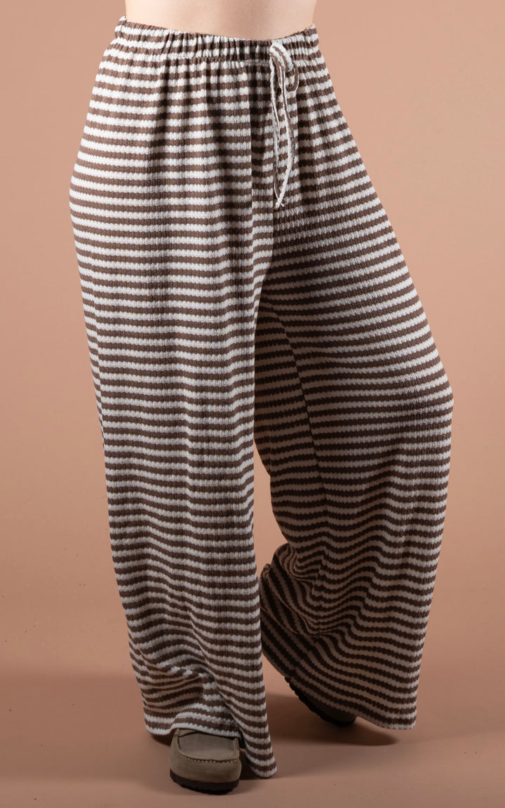 Lottie Stripe Trouser | Mocha