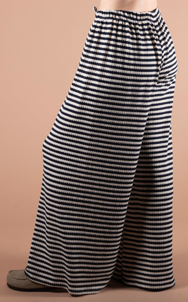 Lottie Stripe Trouser | Navy
