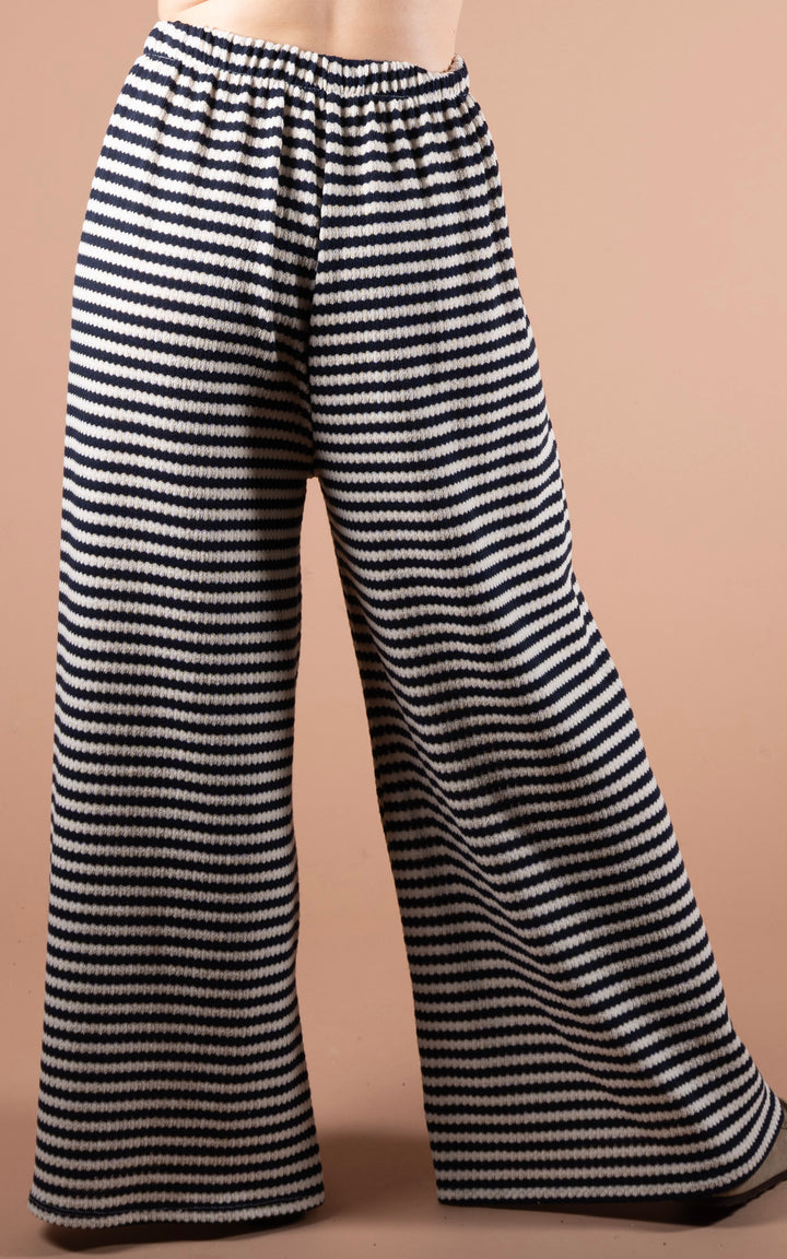 Lottie Stripe Trouser | Navy
