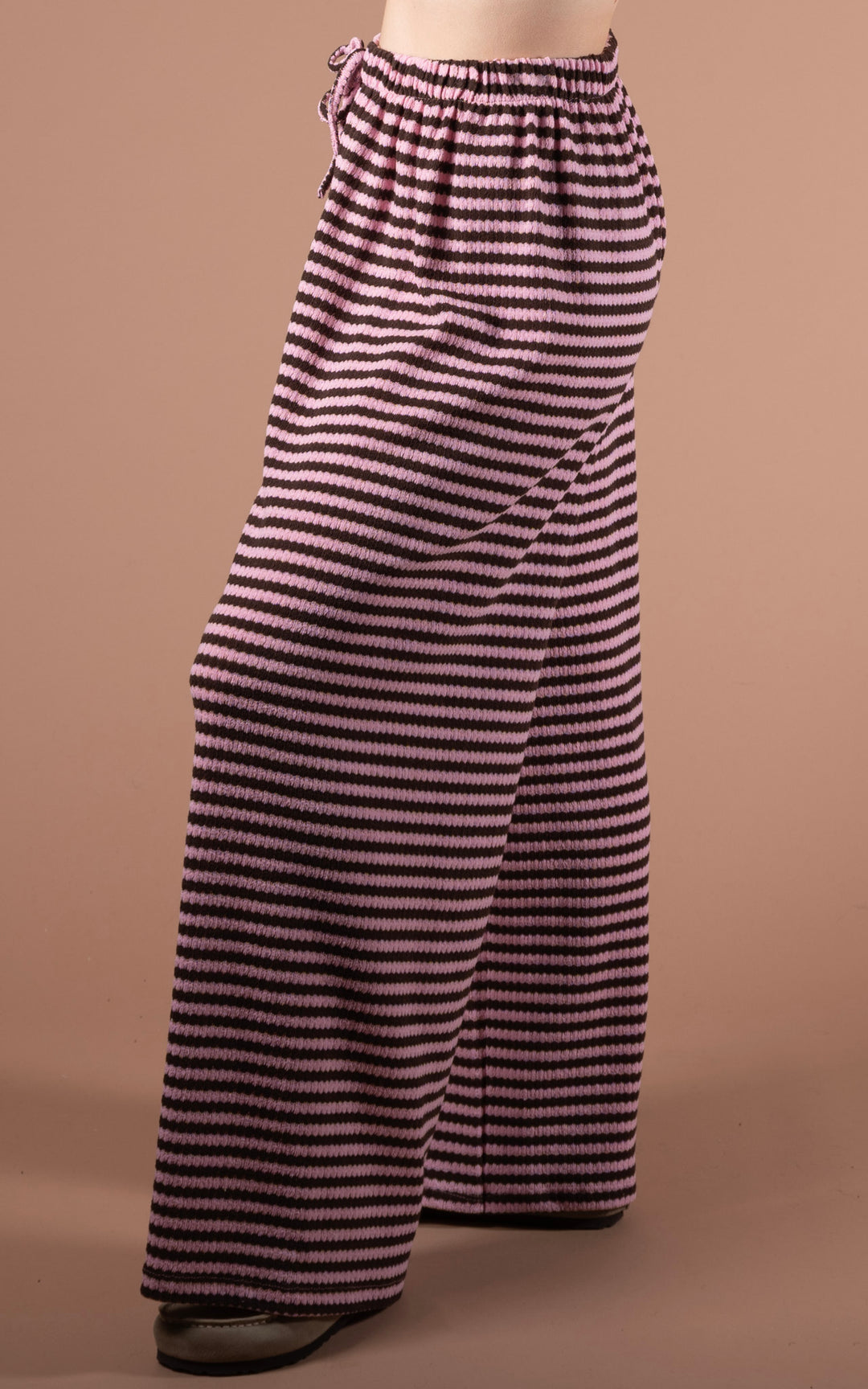 Lottie Stripe Trouser | Pink & Chocolate