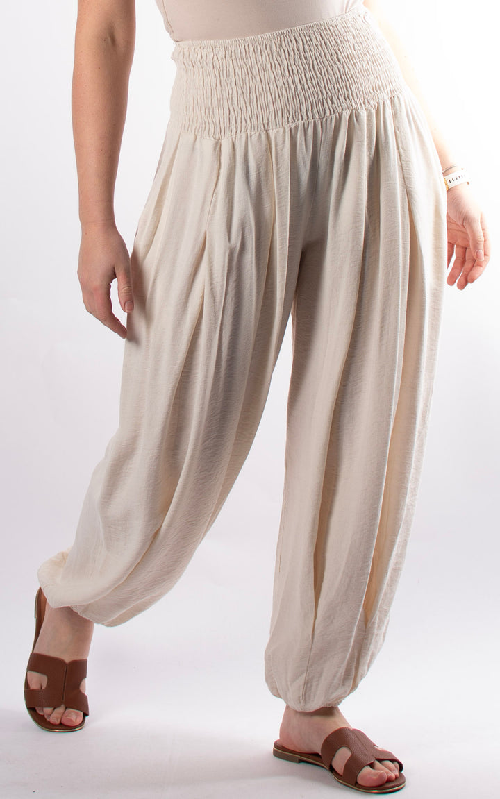 Louisa Cuff Leg Trousers | Beige