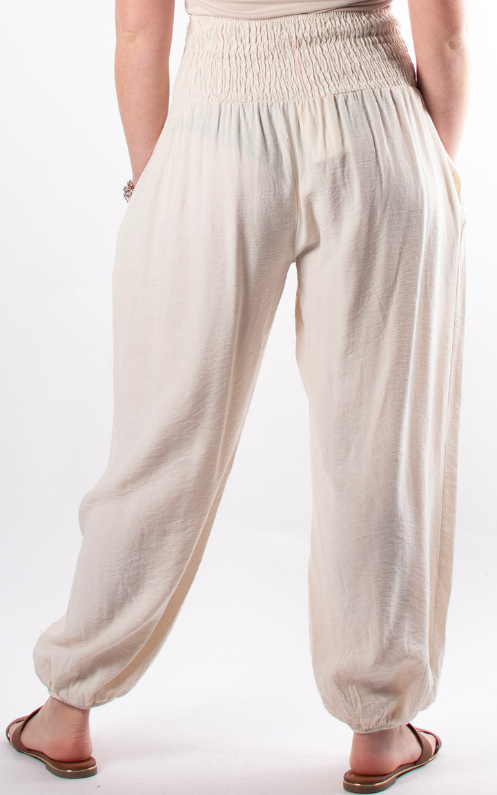 Louisa Cuff Leg Trousers | Beige