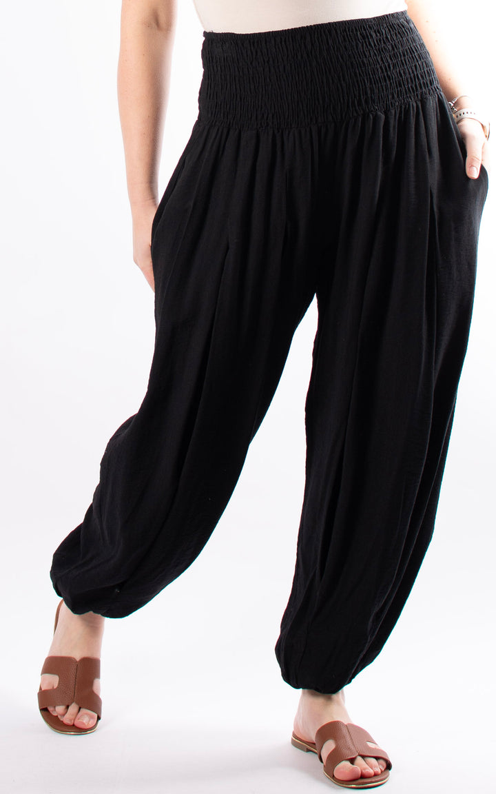 Louisa Cuff Leg Trousers | Black
