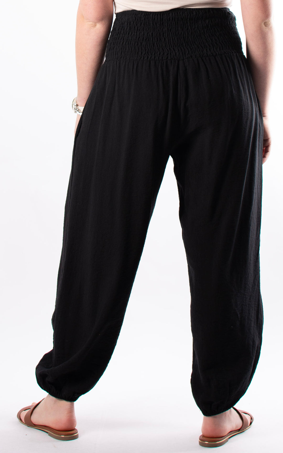 Louisa Cuff Leg Trousers | Black