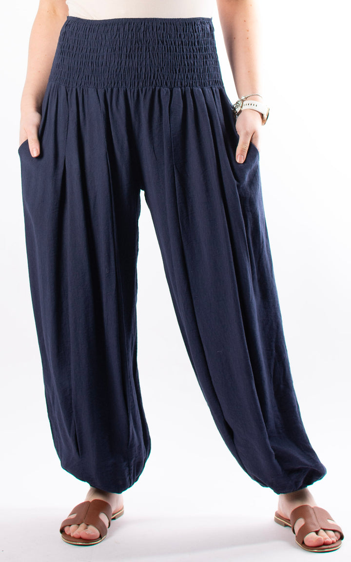 Louisa Cuff Leg Trousers | Navy