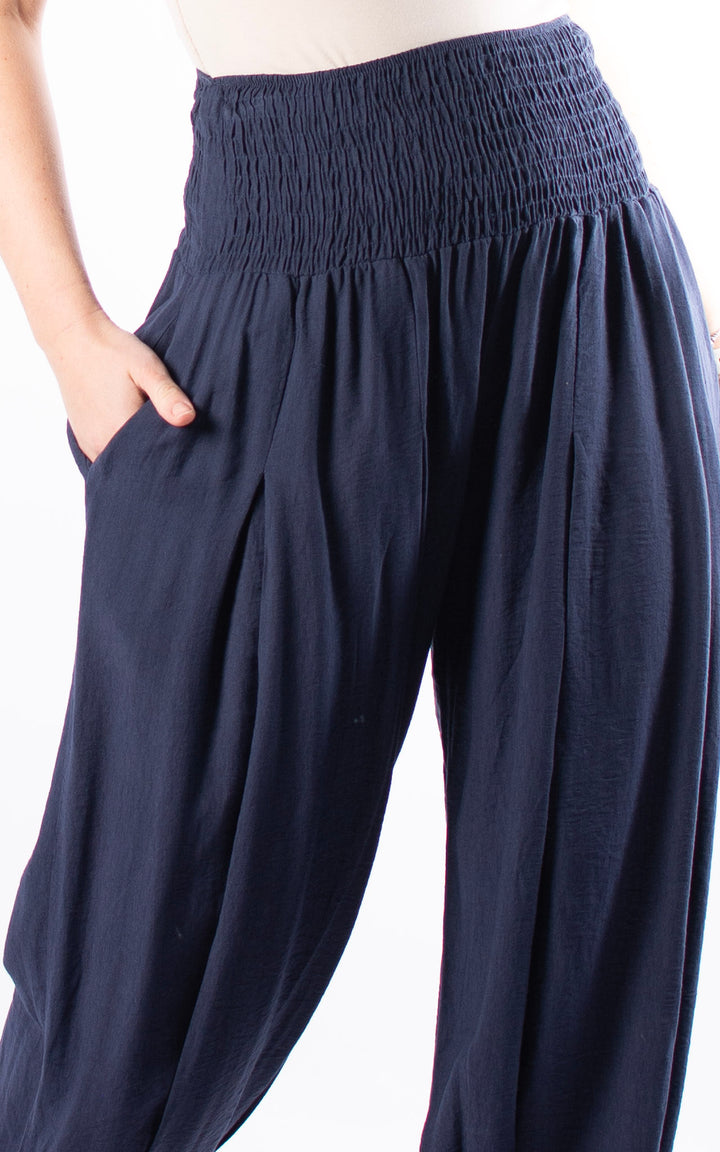 Louisa Cuff Leg Trousers | Navy