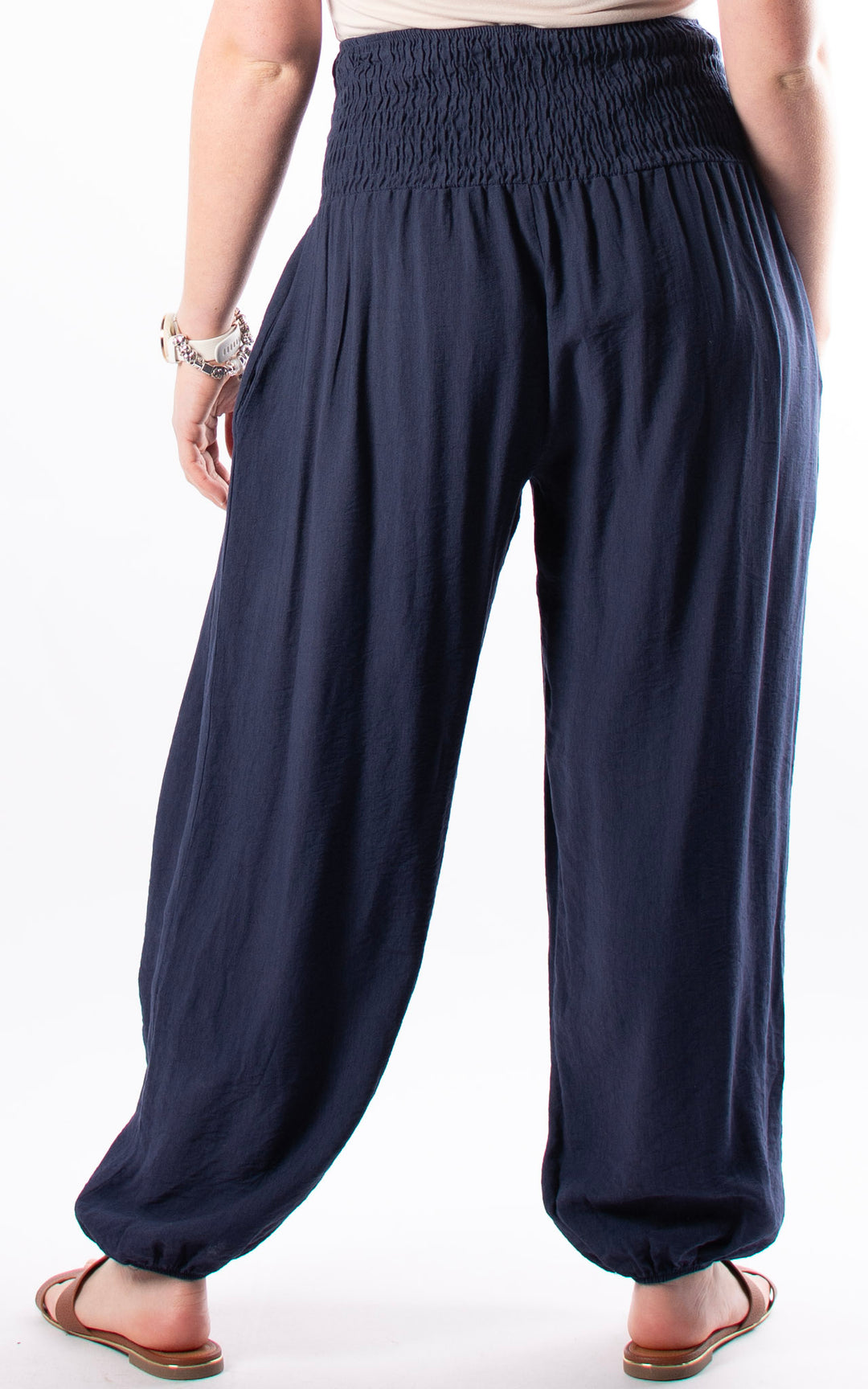 Louisa Cuff Leg Trousers | Navy
