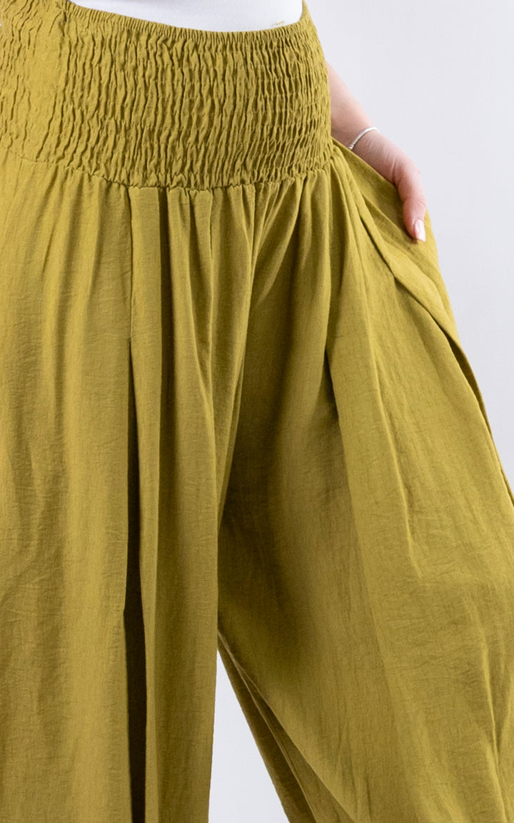 Louisa Cuff Leg Trousers | Green