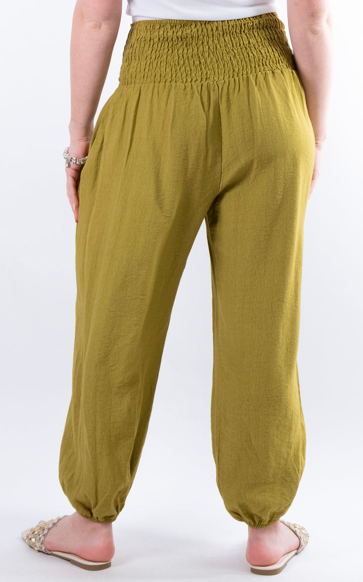 Louisa Cuff Leg Trousers | Green
