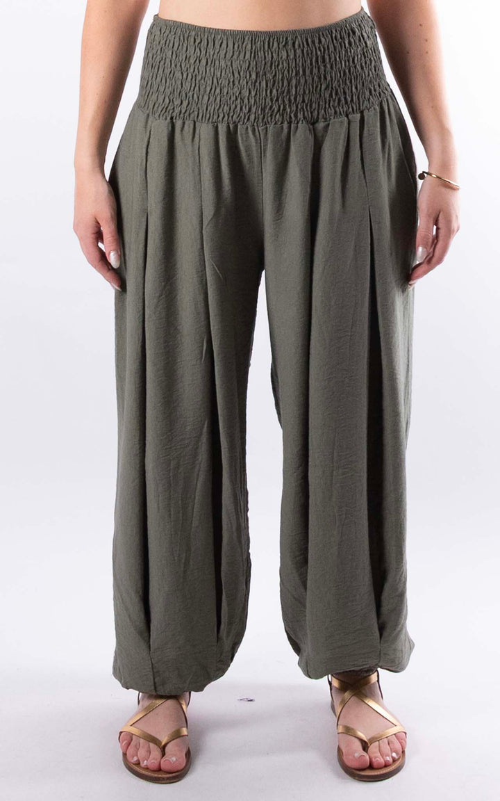Louisa Cuff Leg Trousers | Khaki