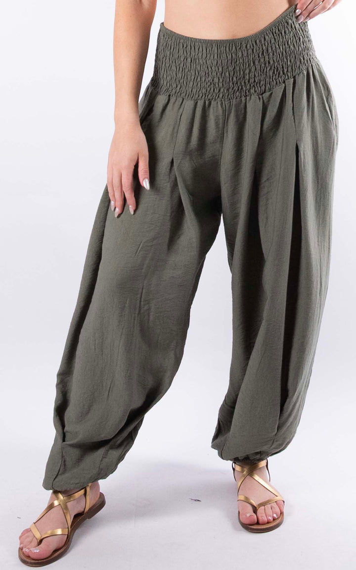 Louisa Cuff Leg Trousers | Khaki