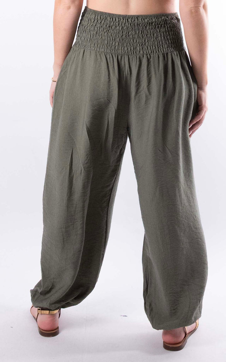 Louisa Cuff Leg Trousers | Khaki