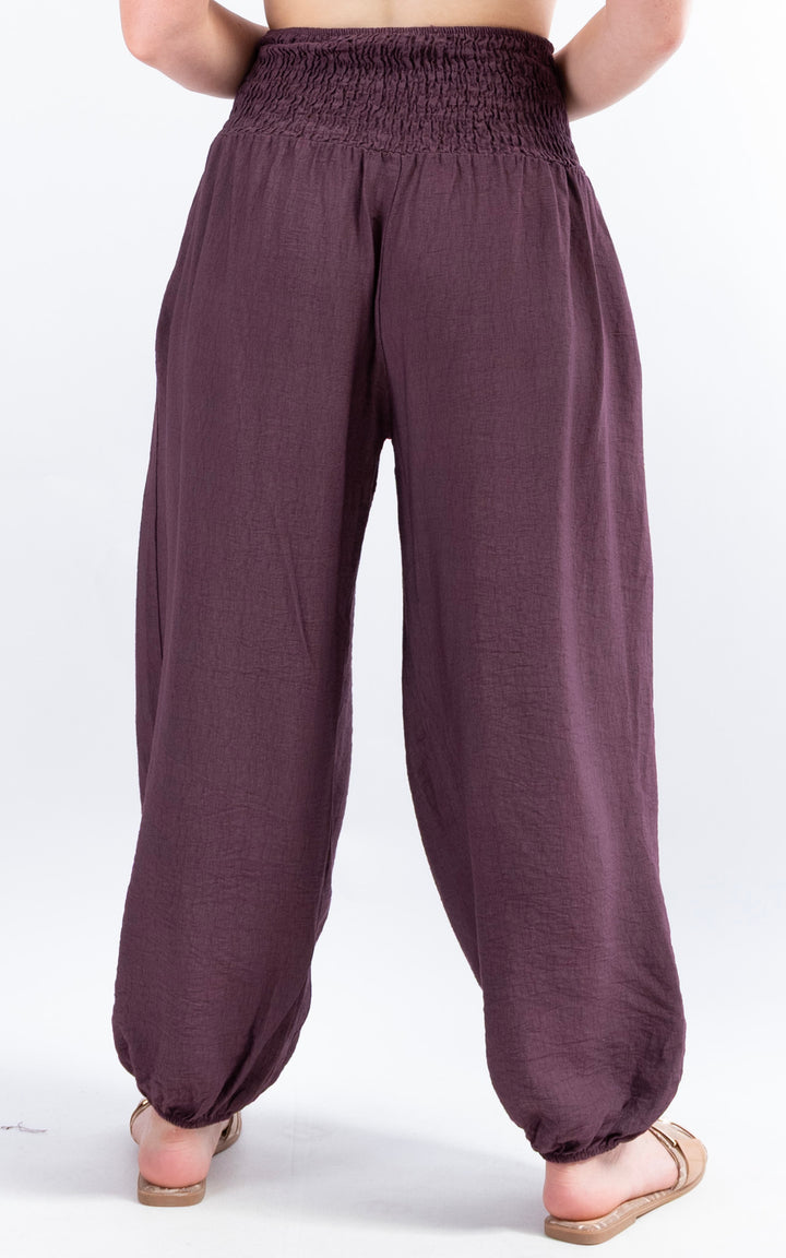 Louisa Cuff Leg Trousers | Plum