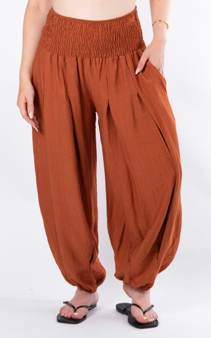 Louisa Cuff Leg Trousers | Rust