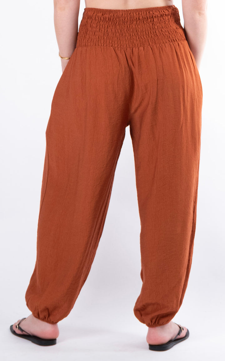 Louisa Cuff Leg Trousers | Rust