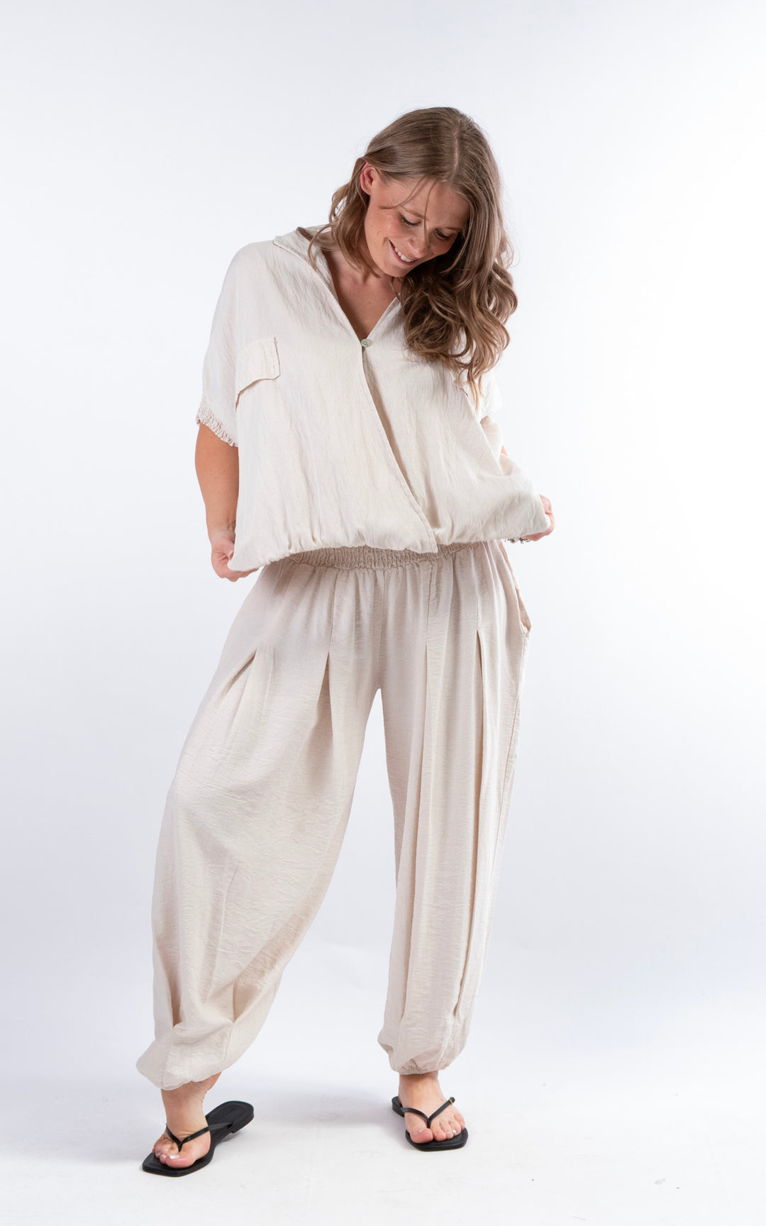 Louisa Utility Top | Beige