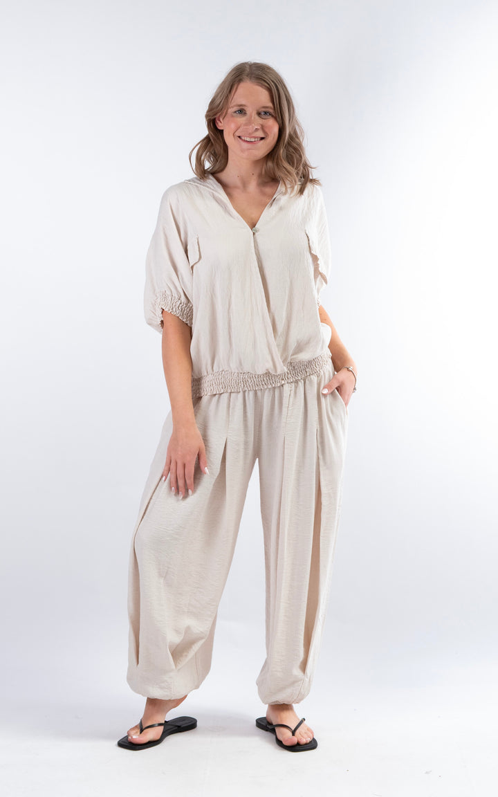 Louisa Utility Top | Beige