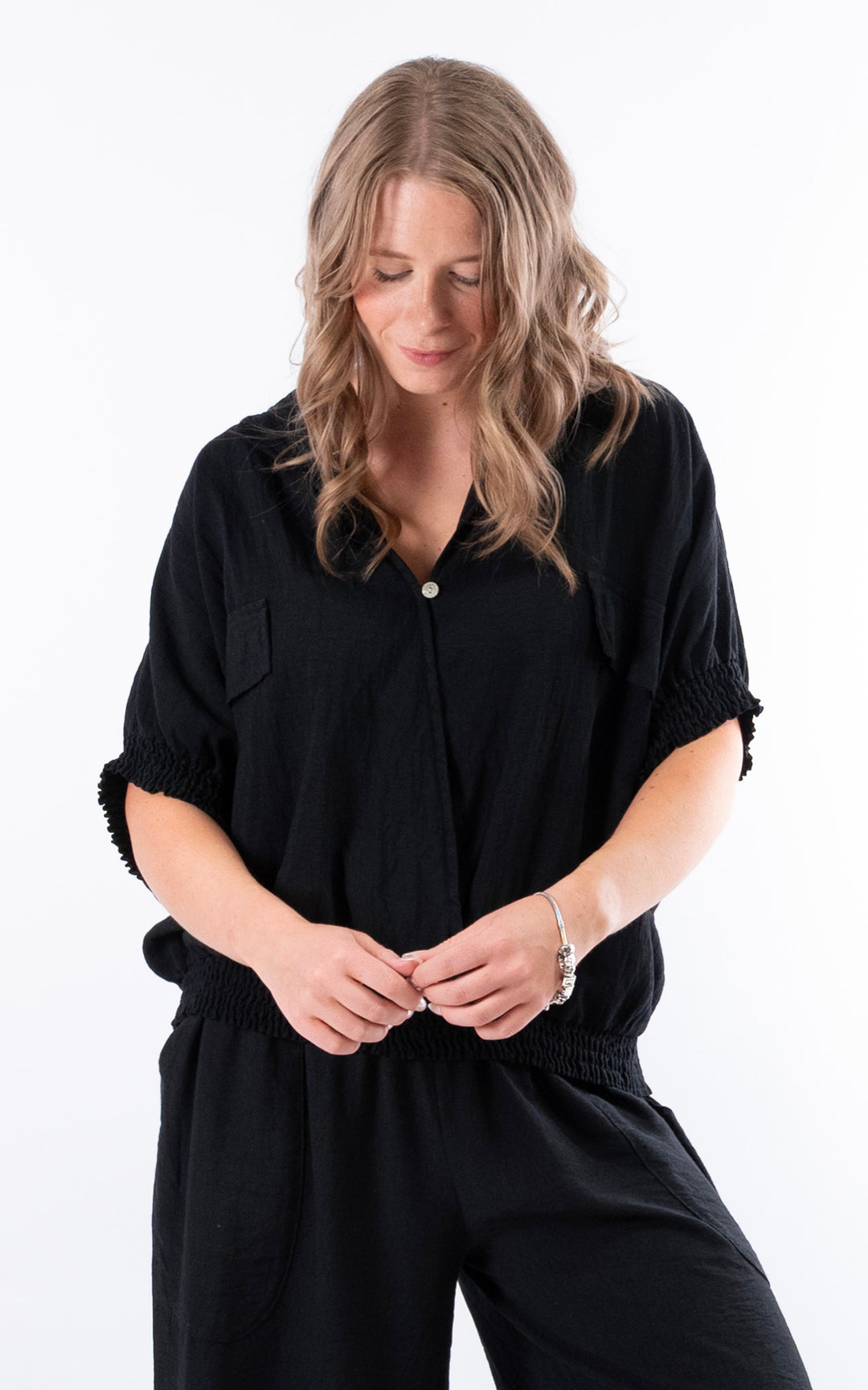 Louisa Utility Top | Black