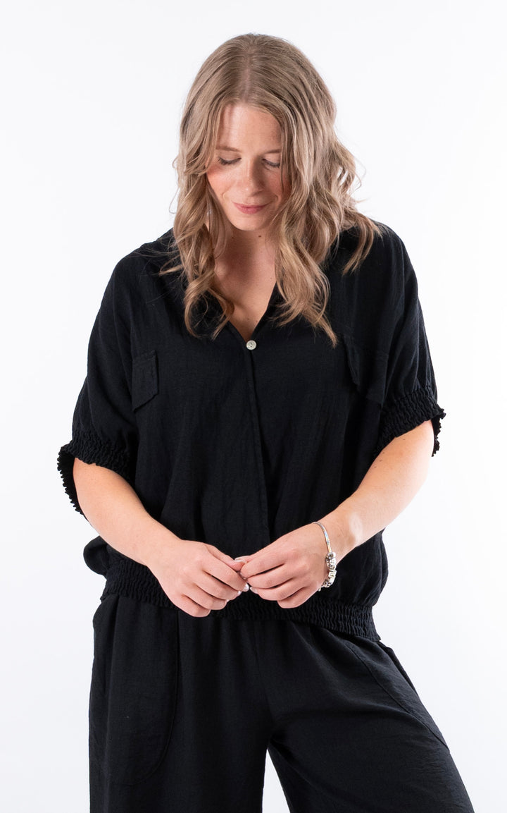 Louisa Utility Top | Black