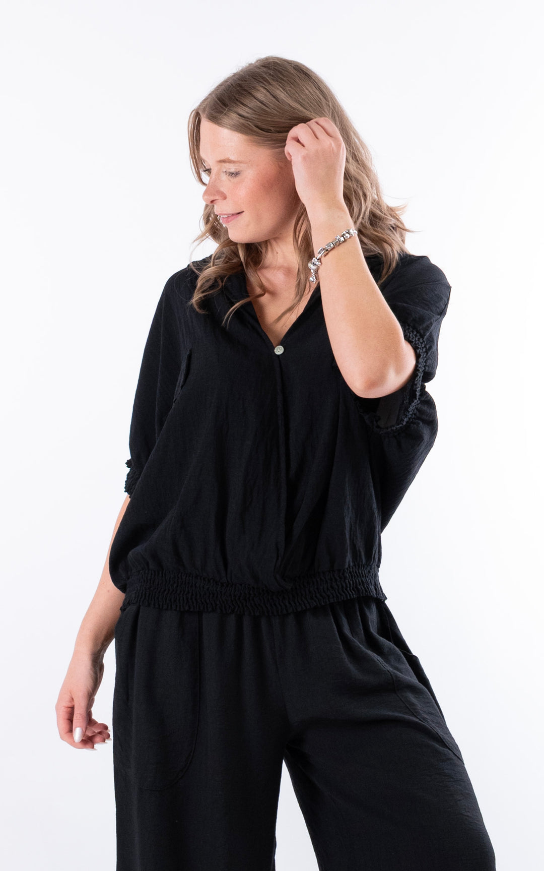 Louisa Utility Top | Black