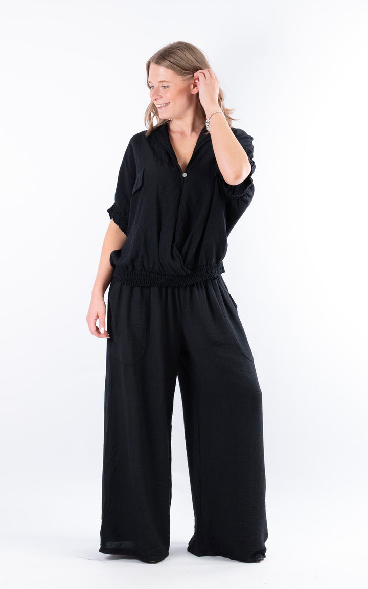 Louisa Utility Top | Black
