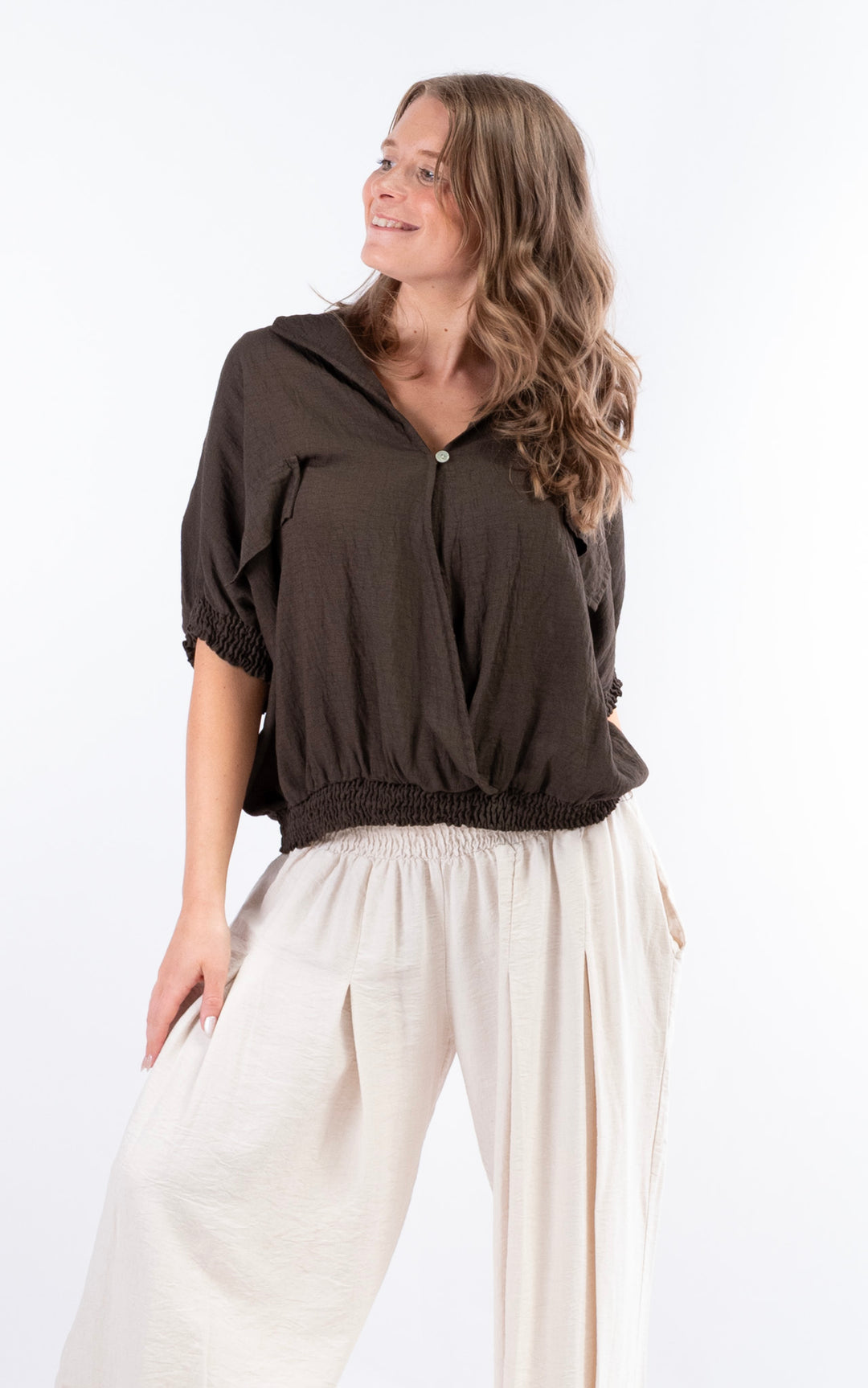 Louisa Utility Top | Chocolate