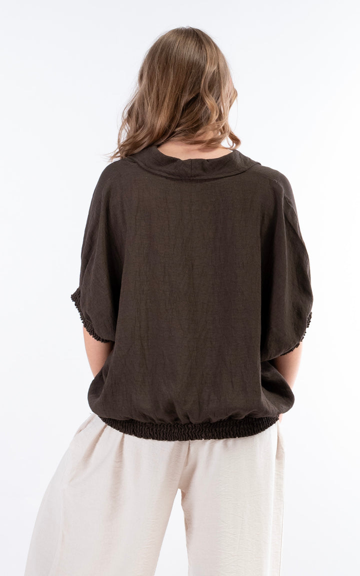 Louisa Utility Top | Chocolate